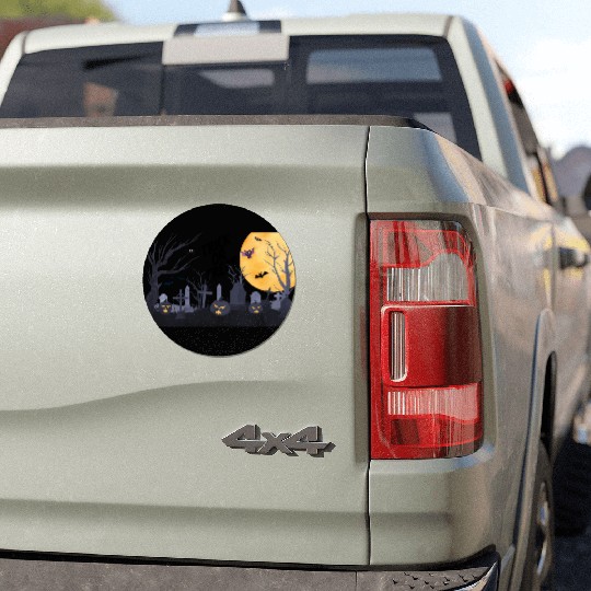 Trick-or-Treat Pumpkin Graveyard Car Magnets