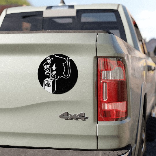 Banksy Detinator Monkey Outline Car Magnets