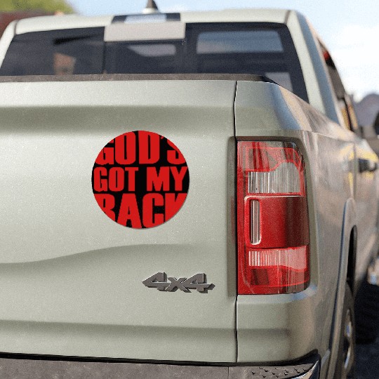 GOD'S GOT MY BACK Car Magnets