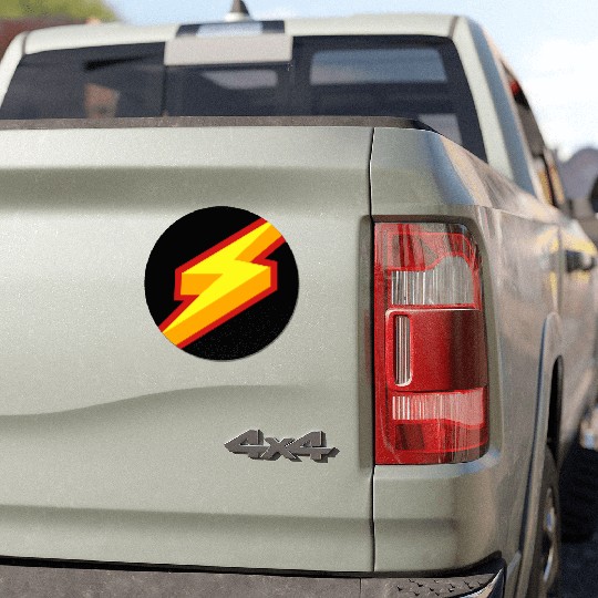 Lightning Bolt Design Car Magnets