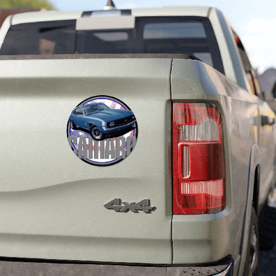 Bold Camaro in Blue Car Magnets