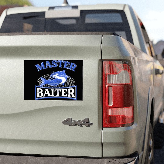Master Baiter - Wels Catfish Hunter Car Magnets