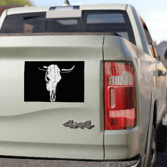 buffalo skull Car Magnets