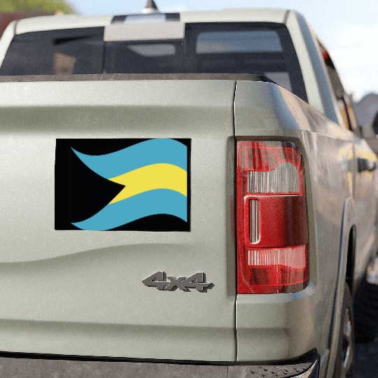 flag bahamas Car Magnets