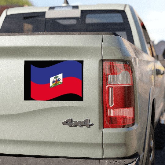 flag haiti Car Magnets