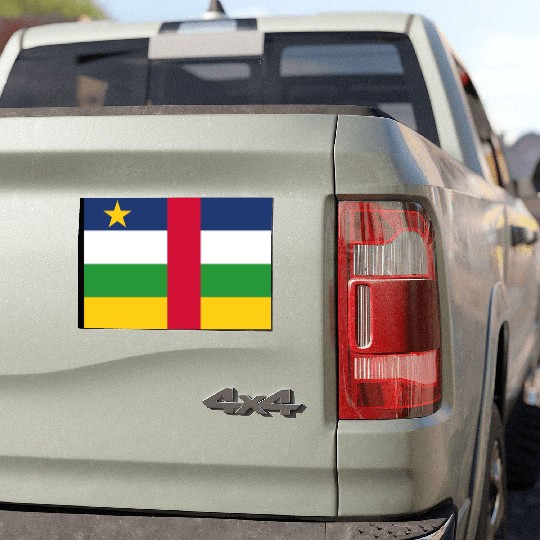 flag central african republic Car Magnets