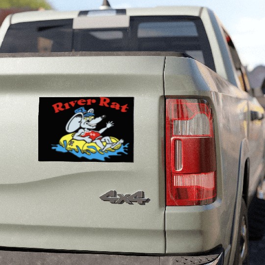 River Rat Swim Car Magnets