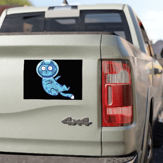 Space cat Car Magnets