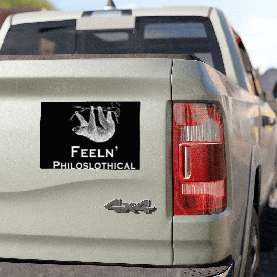 Sloth Feeln Philoslothical Philosophy Philosopher Car Magnets