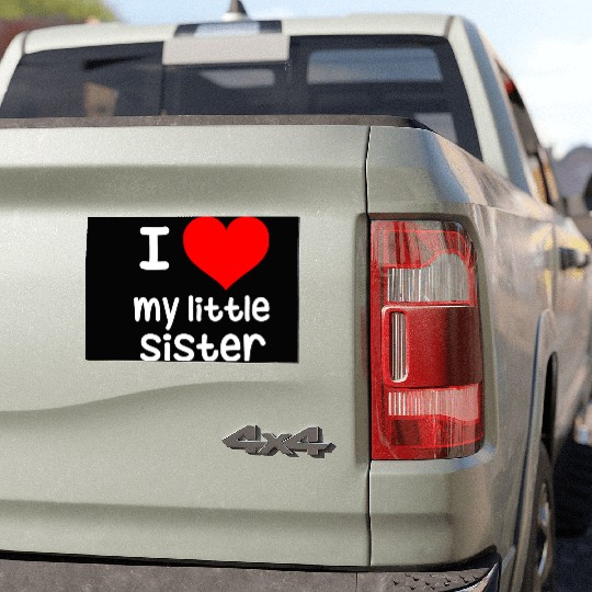 I Love my little Sister Car Magnets