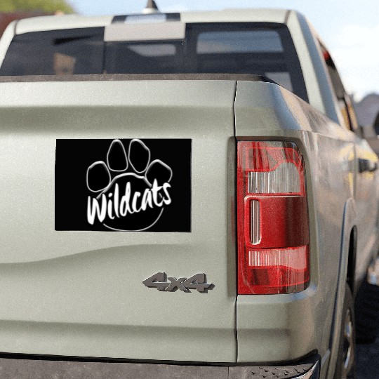 Wildcats Paw Print Mascot School Pride Car Magnets