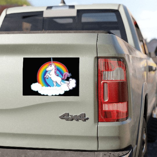 Rainbow Unicorn Love Car Magnets
