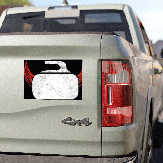 Curling Devil Ice Sports Sweeper Ice Rink Gift Car Magnets