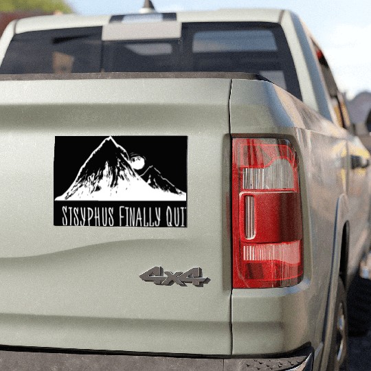 Sisyphus Finally Quit Car Magnets Philosophy Geek Educat