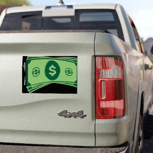 Dollar Money Dollars Cash Car Magnets