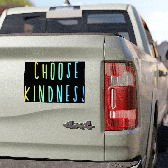 Choose Kindness Cool Colors Ombre Car Magnets