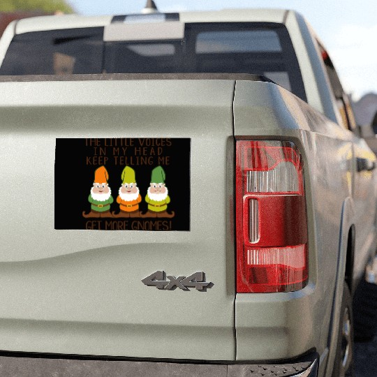 Get More Gnomes Funny Quote Design Car Magnets
