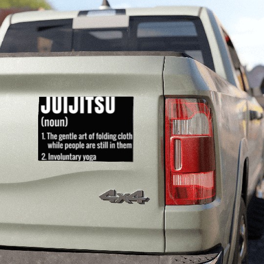 Funny Jujutsu JuJitsu Ju-Jitsu Definition Car Magnets