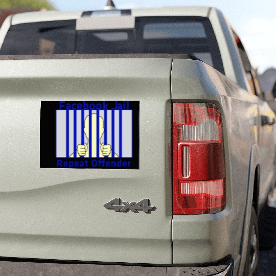 Facebook Jail Repeat offender Car Magnets