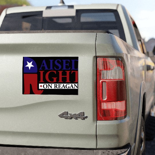 Raised Right On Reagan 80'S Nostalgia Car Magnets