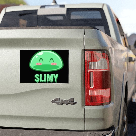 Cute Green Dungeon Slime Monster Weird Anime Car Magnets
