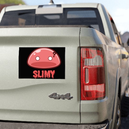 Cute Red Dungeon Slime Monster Weird Anime Car Magnets
