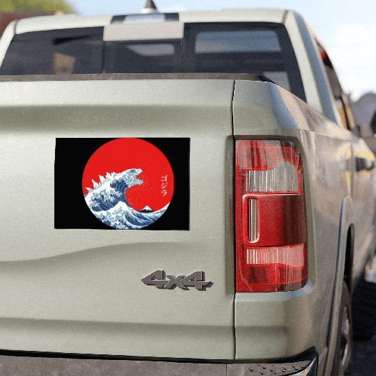 Great Wave Off Kanagawa Circle Car Magnets