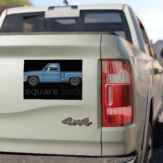 Square Body Blue Car Magnets