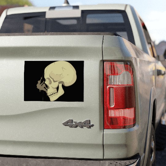 Skull Bouldering Car Magnets
