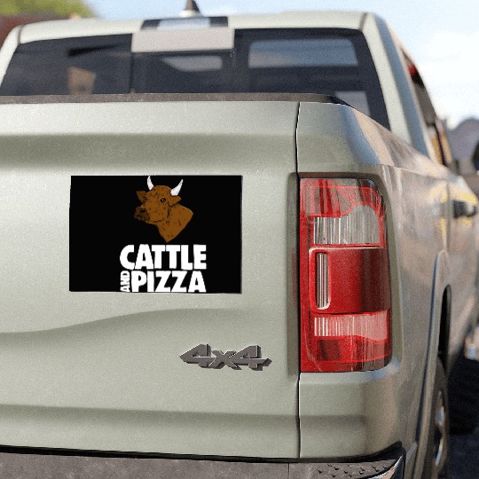 Cattle And Pizza Car Magnets