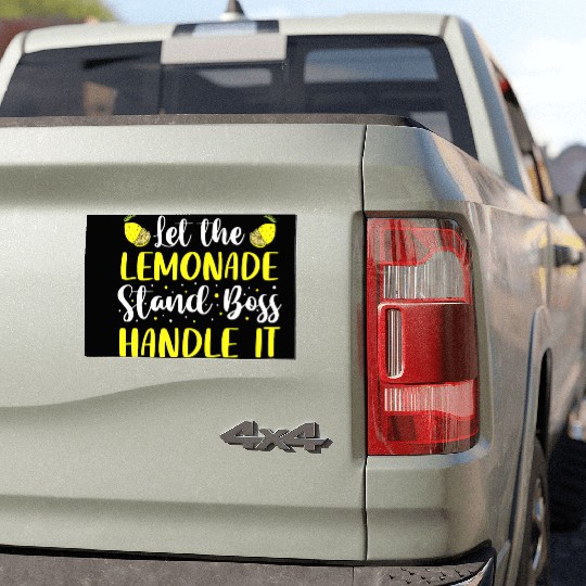 Let The Lemonade Stand Boss Handle It Lemon Juice Car Magnets