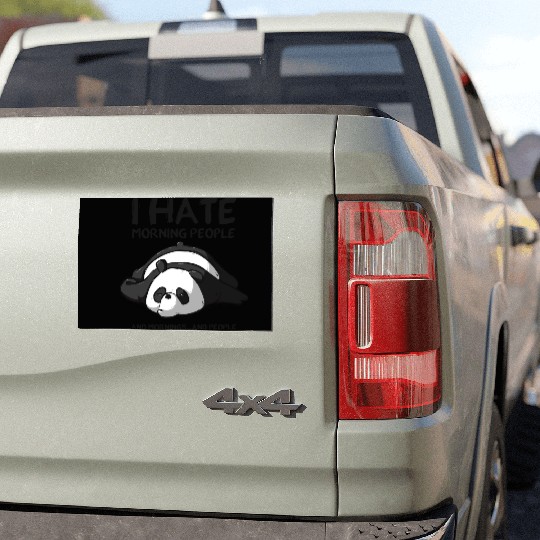 Panda morning Car Magnets