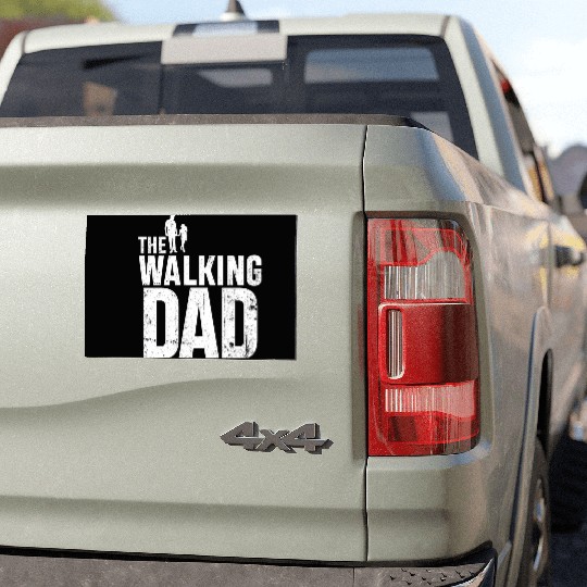 The walking dad Car Magnets