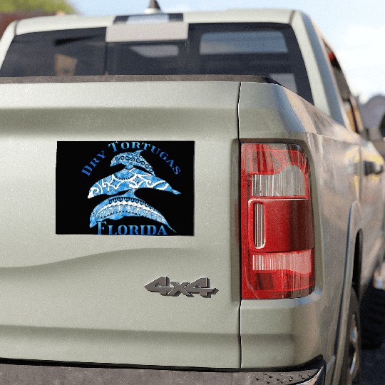 Dry Tortugas Florida Vacation Tribal Dolphins Car Magnets