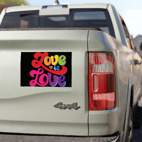 love is love romantic design. Car Magnets