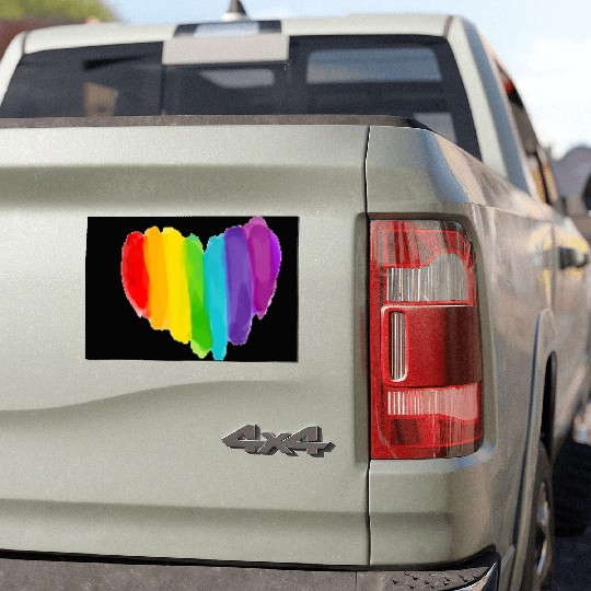 Pride Rainbow Heart Car Magnets