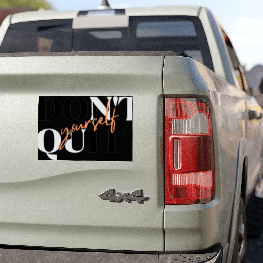 Black Orange Simple Typography Car Magnets