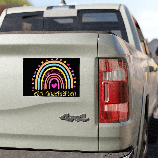 Team Kindergarten Teacher Rainbow Car Magnets