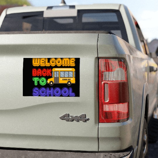 Welcome back to school bus Car Magnets