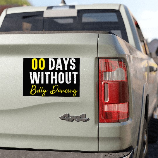 00 Days Without Belly Dancing Shimmy Belly Dancer Car Magnets
