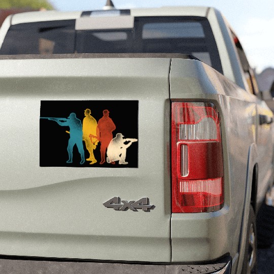 Buck Deer Hunting Hunter Retro Car Magnets