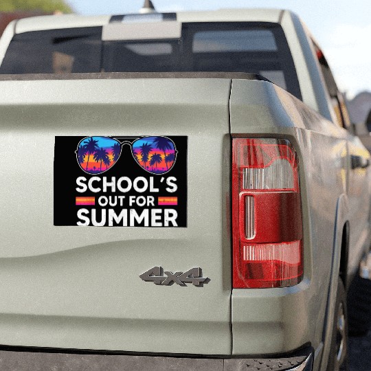 Schools Out For Summer Teacher Car Magnets