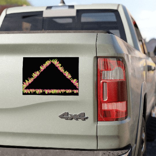 triangle nature icon grass Car Magnets