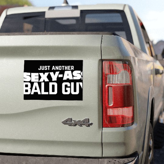 Sexy Bald Guy Men Father's Day Gift Idea Car Magnets