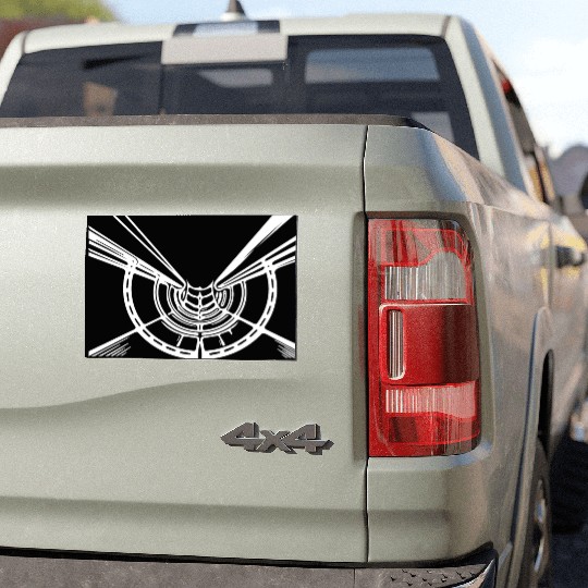 Geometric Lines Hull Circle View Car Magnets