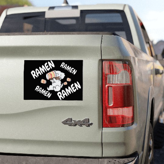 Great Pyrenees Instant Ramen Noodles Car Magnets