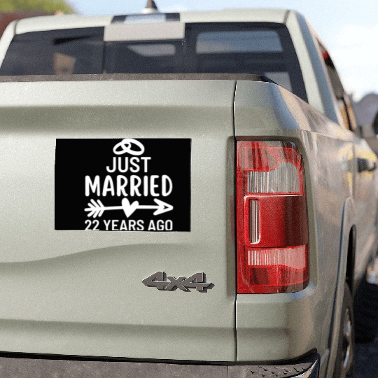 Just Married 22 Years Ago Wedding Anniversary Car Magnets