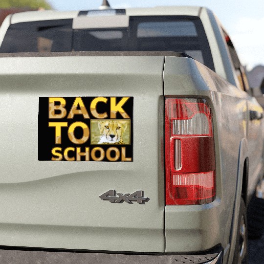 Back to school leopard print Car Magnets