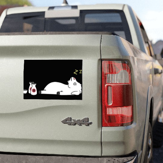 Goat Sake Drunk Car Magnets