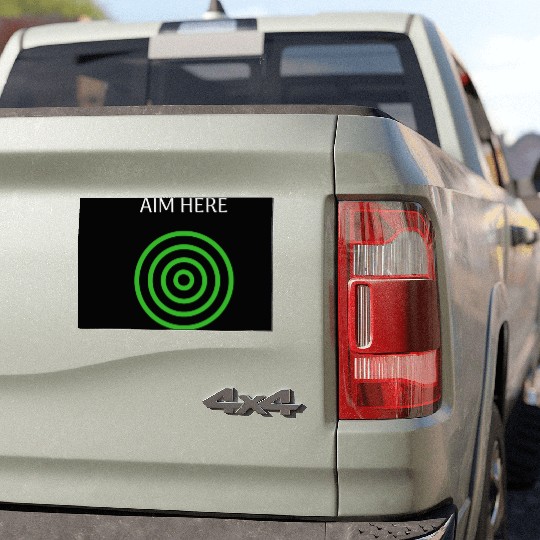 Aim Here Target Archery Bullseye Car Magnets